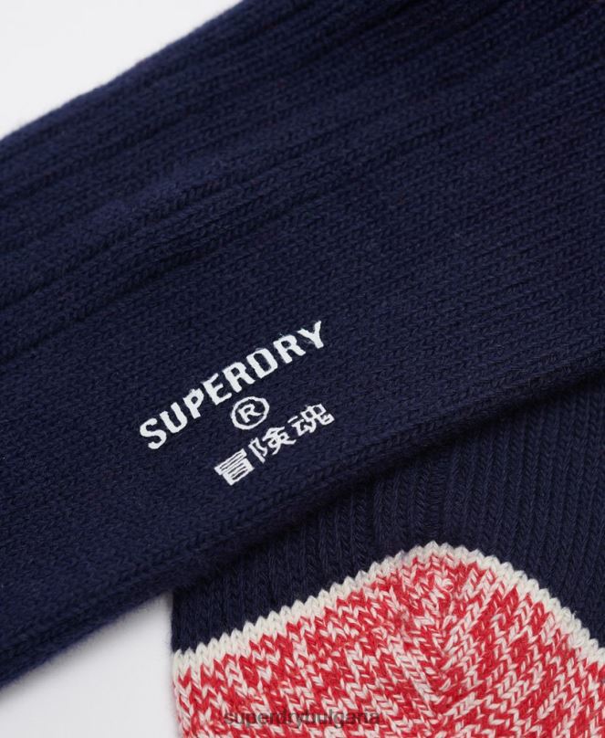Superdry аксесоари N00H1827 военноморски флот мъже тръбни чорапи от органичен памук