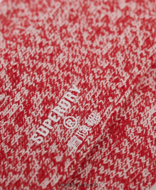 Superdry аксесоари N00H1829 червен мъже тръбни чорапи от органичен памук