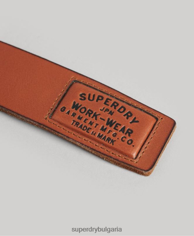 Superdry аксесоари N00H1775 тен мъже подаръчна кутия за кожен колан