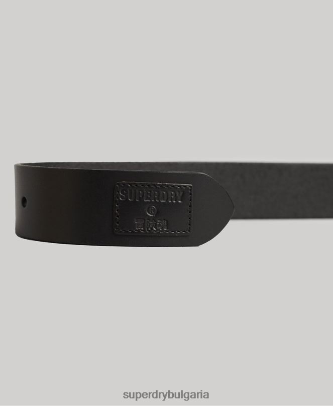 Superdry аксесоари N00H6453 черен мъже подаръчна кутия с релефен кожен колан