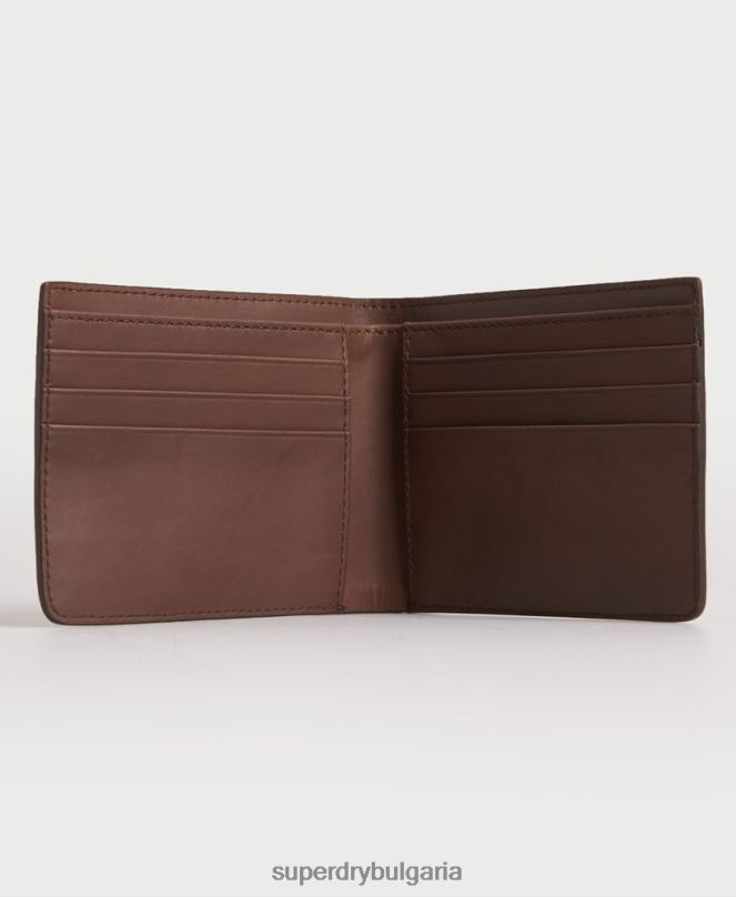 Superdry аксесоари N00H1851 кафяво мъже двоен кожен портфейл nyc