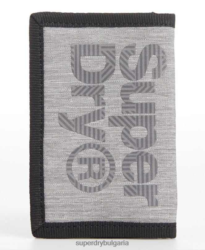 Superdry аксесоари N00H6442 сиво мъже лого портфейл