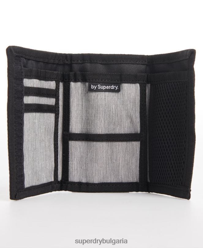 Superdry аксесоари N00H6442 сиво мъже лого портфейл