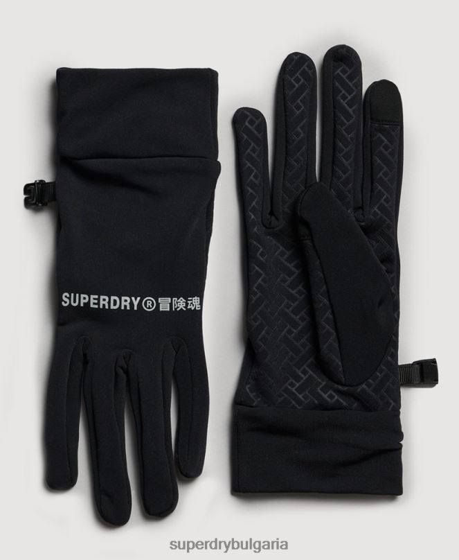 Superdry аксесоари N00H1392 черен мъже подложки за снежни ръкавици