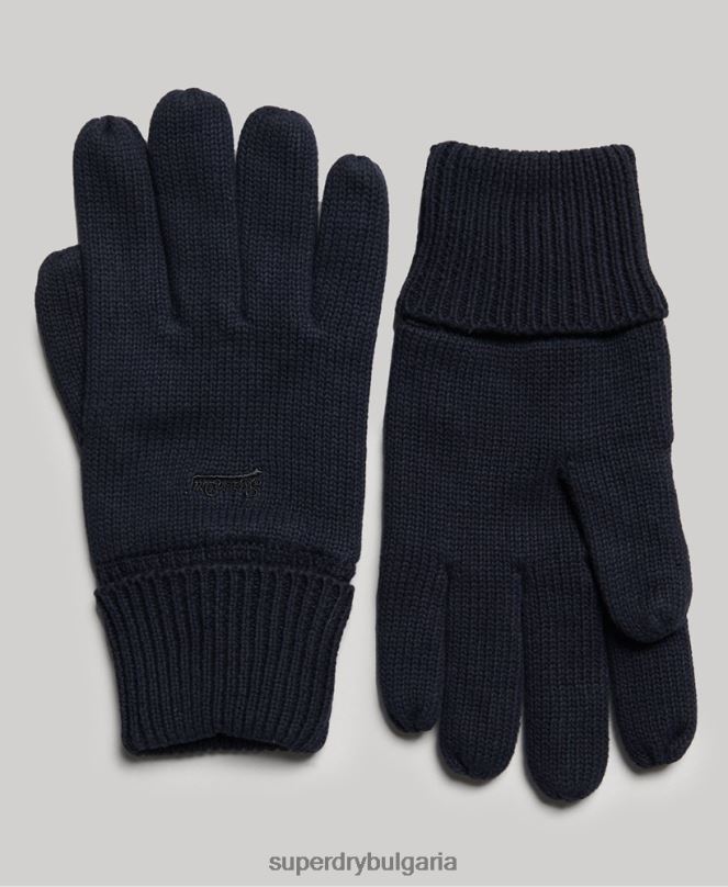 Superdry аксесоари N00H1722 военноморски флот мъже ретро ръкавици с лого