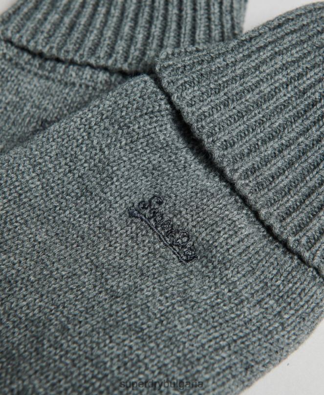 Superdry аксесоари N00H1725 сиво мъже ретро ръкавици с лого