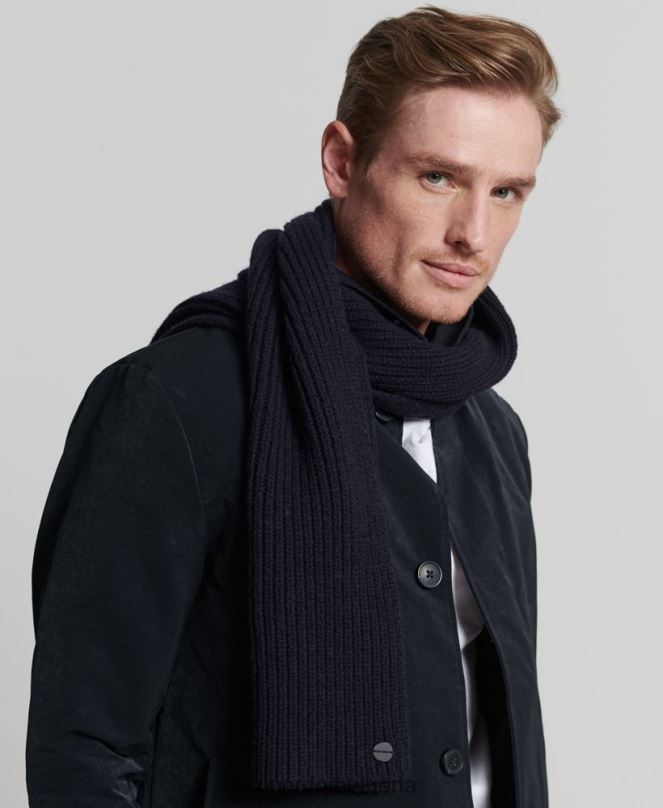 Superdry аксесоари N00H1813 военноморски флот мъже първокласен оребрен шал Studios