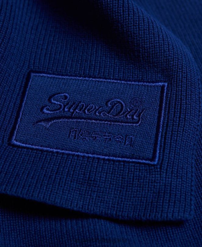 Superdry аксесоари N00H6410 син мъже класически шал с ретро лого