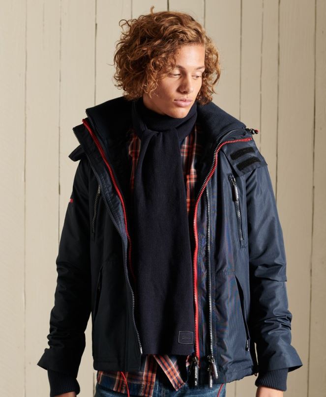 Superdry аксесоари N00H6411 военноморски флот мъже класически шал с ретро лого