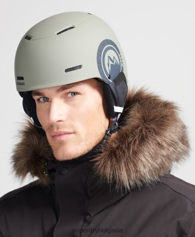 Superdry аксесоари N00H1398 зелено мъже каска cebe pow mips