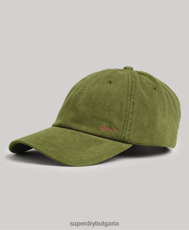 Superdry аксесоари N00H1615 каки мъже ретро бродирана шапка
