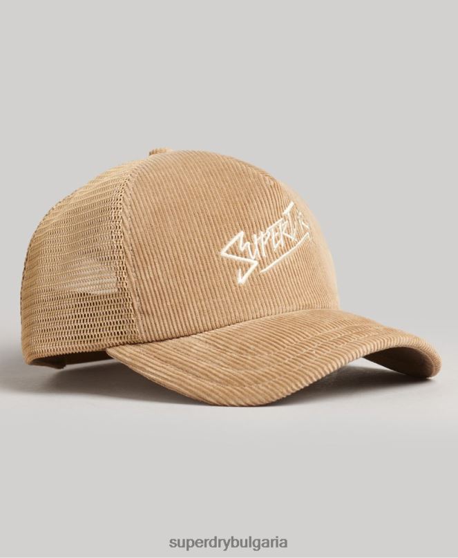 Superdry аксесоари N00H1623 кафяво мъже винтидж маркова капачка с шнур