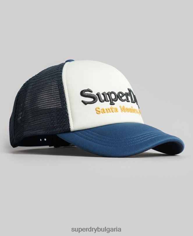 Superdry аксесоари N00H1624 бяло мъже ретро шапка на шофьор на камион