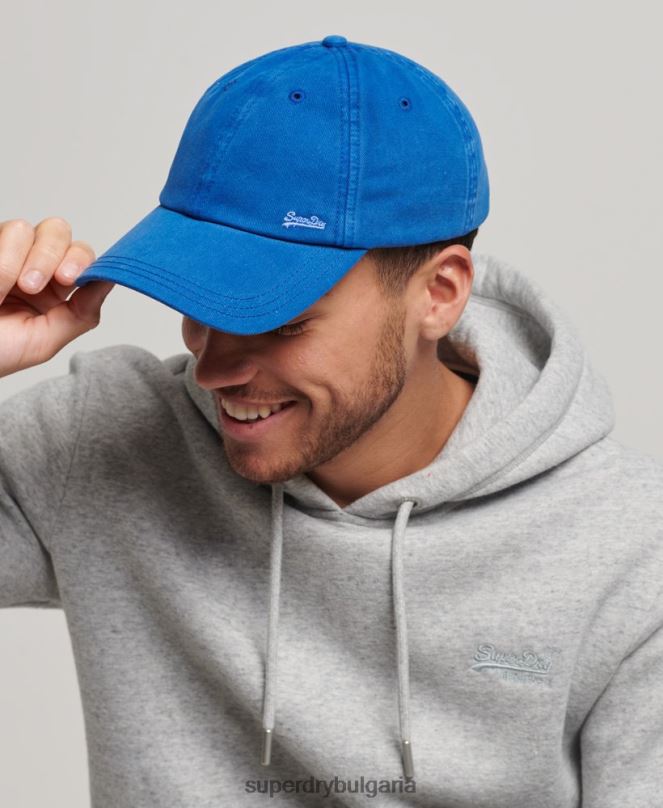 Superdry аксесоари N00H1625 син мъже ретро бродирана шапка