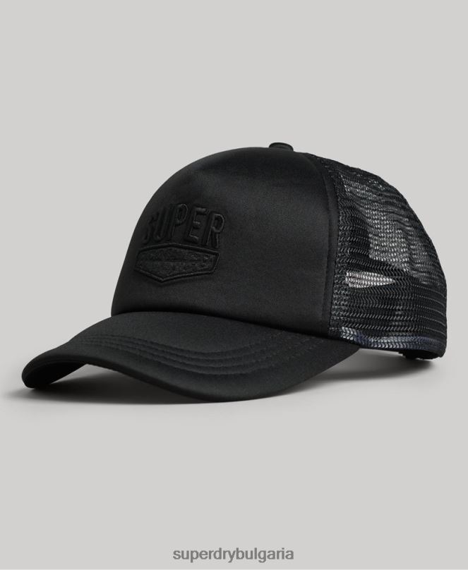 Superdry аксесоари N00H1629 черен мъже ретро шапка на шофьор на камион