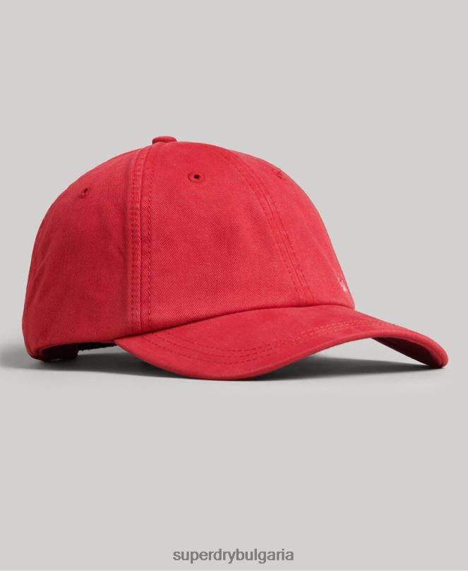 Superdry аксесоари N00H1644 червен мъже ретро бродирана шапка