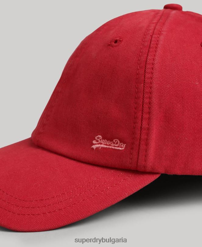 Superdry аксесоари N00H1644 червен мъже ретро бродирана шапка