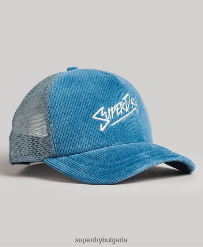 Superdry аксесоари N00H1645 син мъже винтидж маркова капачка с шнур