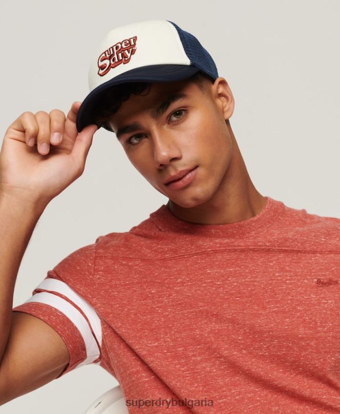 Superdry аксесоари N00H1651 бяло мъже ретро шапка на шофьор на камион