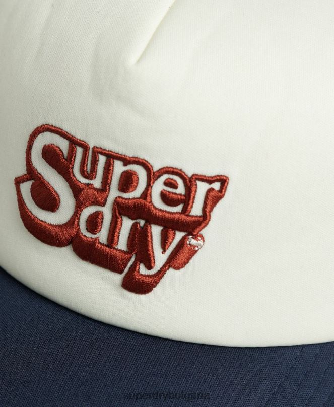 Superdry аксесоари N00H1651 бяло мъже ретро шапка на шофьор на камион