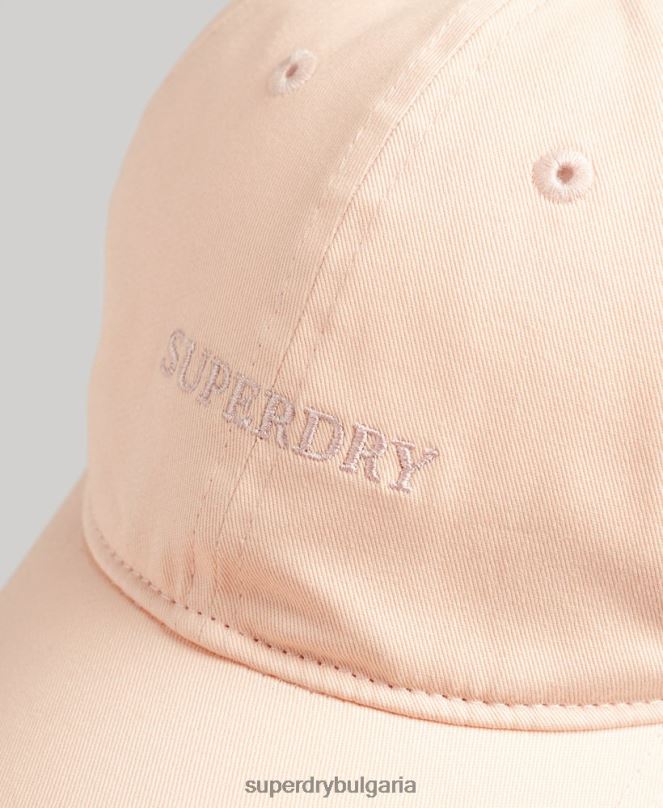 Superdry аксесоари N00H1657 розово мъже основна бейзболна шапка