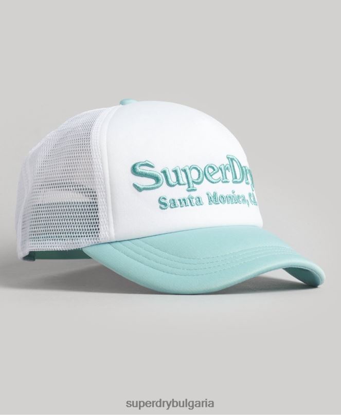 Superdry аксесоари N00H1668 бяло мъже ретро шапка на шофьор на камион
