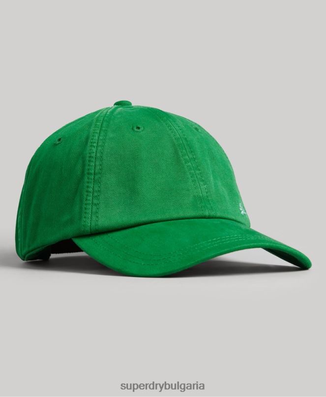 Superdry аксесоари N00H1670 зелено мъже ретро бродирана шапка