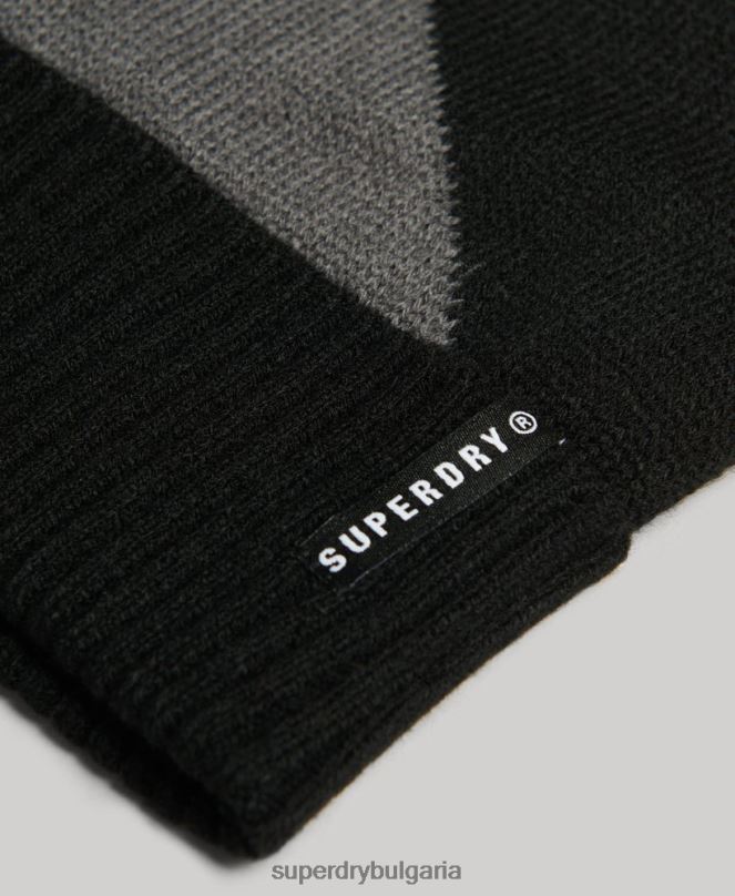 Superdry аксесоари N00H1695 черен мъже снежна шапка с маншет