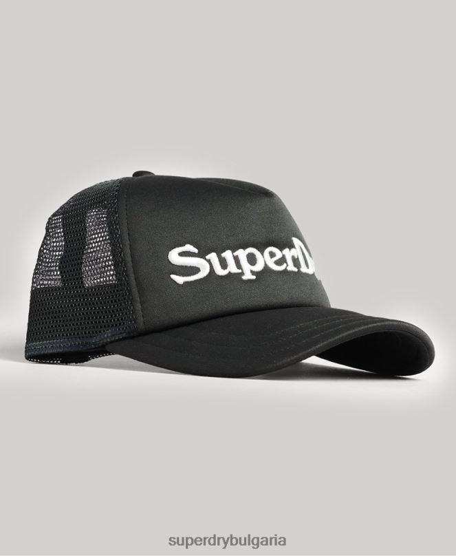 Superdry аксесоари N00H1708 тъмно сив мъже графична шапка на шофьор на камион