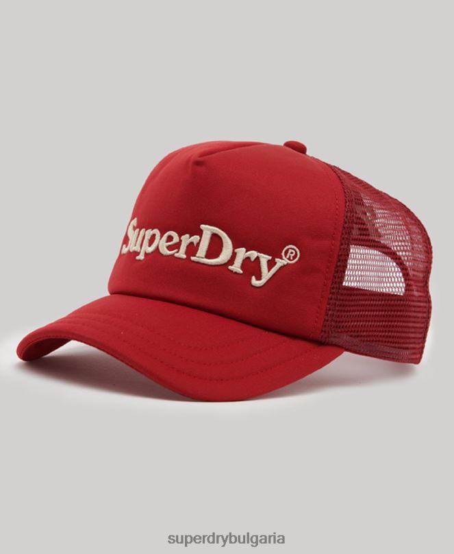 Superdry аксесоари N00H1709 червен мъже графична шапка на шофьор на камион