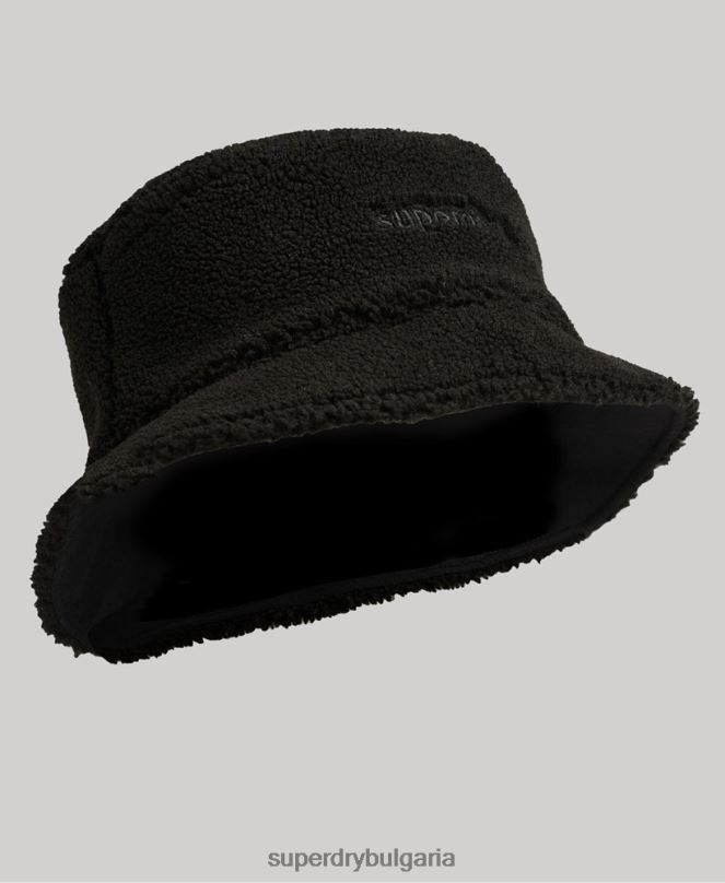 Superdry аксесоари N00H1718 черен мъже поларена шапка-кофа
