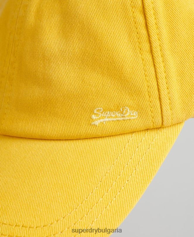 Superdry аксесоари N00H1748 жълто мъже ретро бродирана шапка