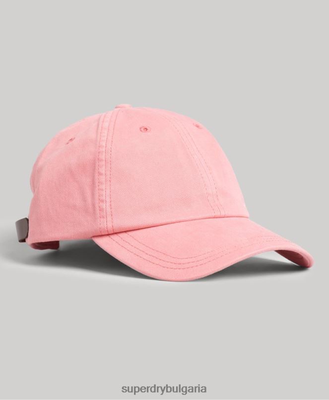 Superdry аксесоари N00H1774 корал мъже ретро бродирана шапка