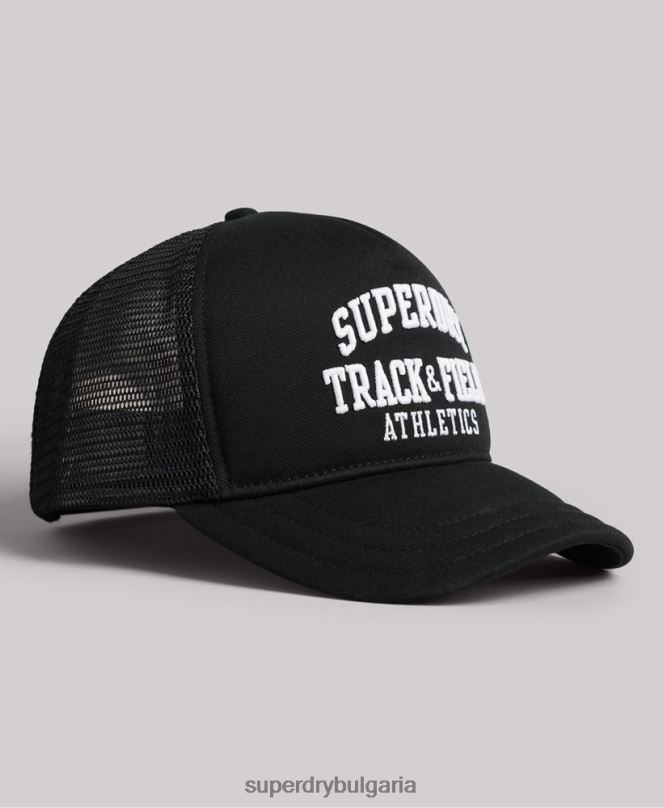 Superdry аксесоари N00H1790 черен мъже класическа шапка на шофьор на камион