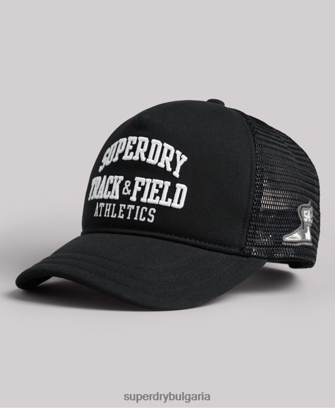 Superdry аксесоари N00H1790 черен мъже класическа шапка на шофьор на камион