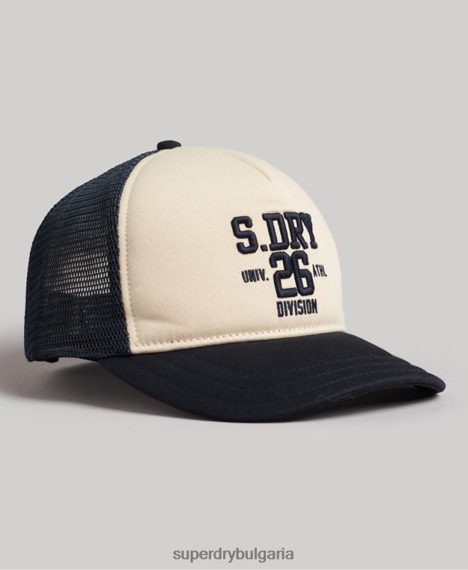 Superdry аксесоари N00H1791 сметана мъже класическа шапка на шофьор на камион