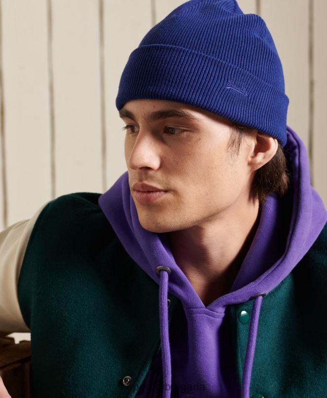 Superdry аксесоари N00H1807 син мъже винтидж шапка с лого
