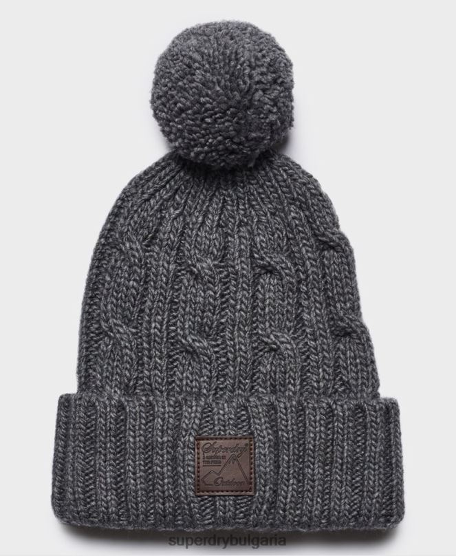 Superdry аксесоари N00H1814 сиво мъже траулер кабелна шапка