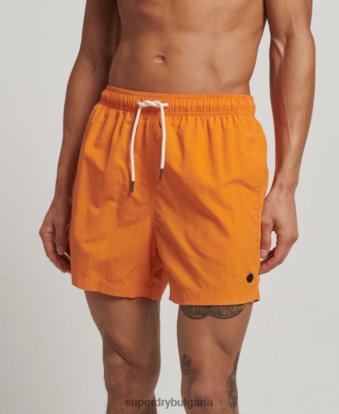 Superdry облекло N00H102 оранжево мъже рециклирани бански шорти