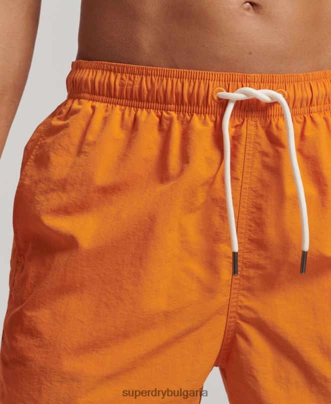 Superdry облекло N00H102 оранжево мъже рециклирани бански шорти