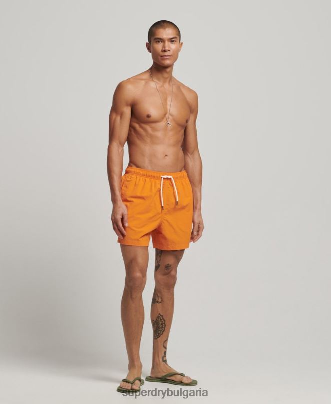 Superdry облекло N00H102 оранжево мъже рециклирани бански шорти