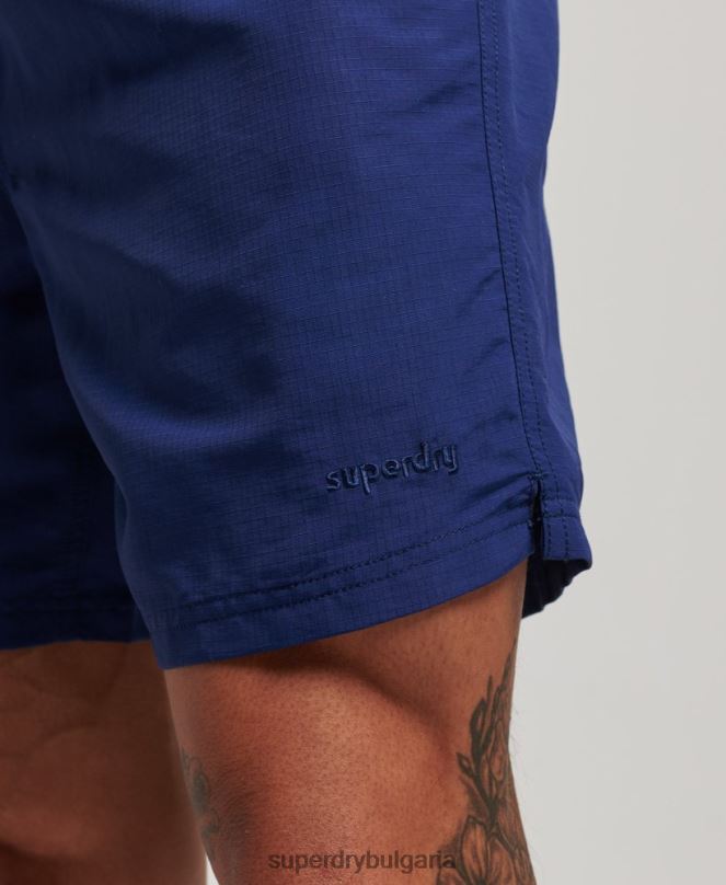 Superdry облекло N00H106 син мъже рециклирани бански шорти ripstop