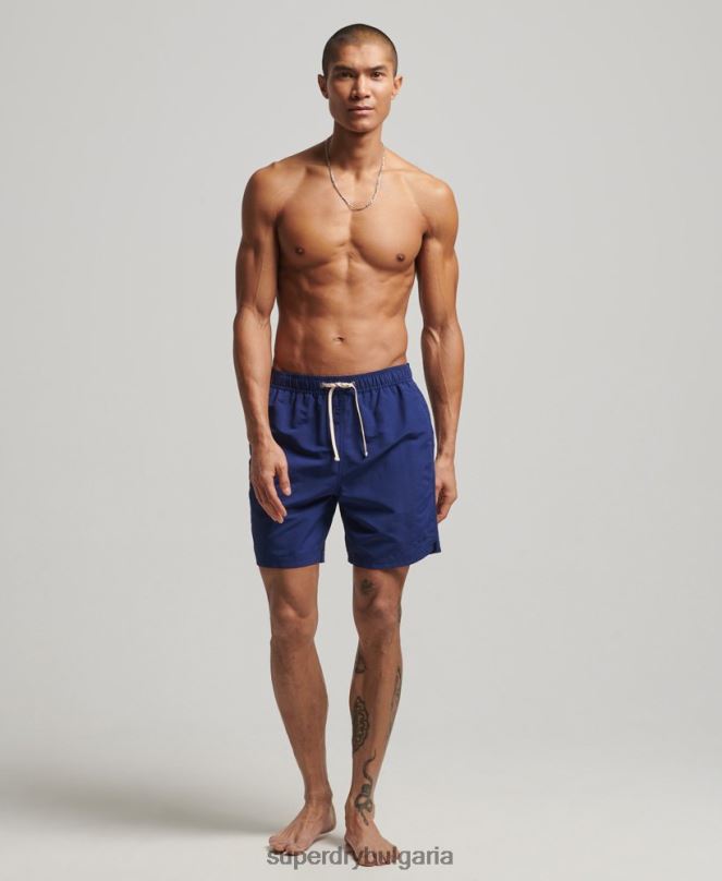 Superdry облекло N00H106 син мъже рециклирани бански шорти ripstop