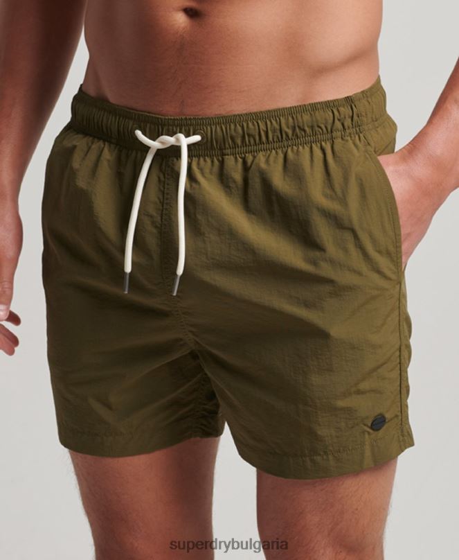 Superdry облекло N00H112 зелено мъже рециклирани бански шорти