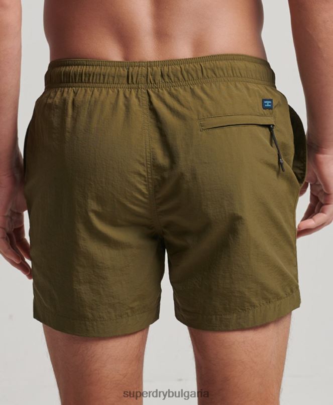 Superdry облекло N00H112 зелено мъже рециклирани бански шорти