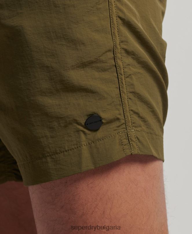 Superdry облекло N00H112 зелено мъже рециклирани бански шорти