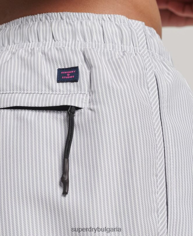 Superdry облекло N00H12 сиво мъже рециклирани бански шорти