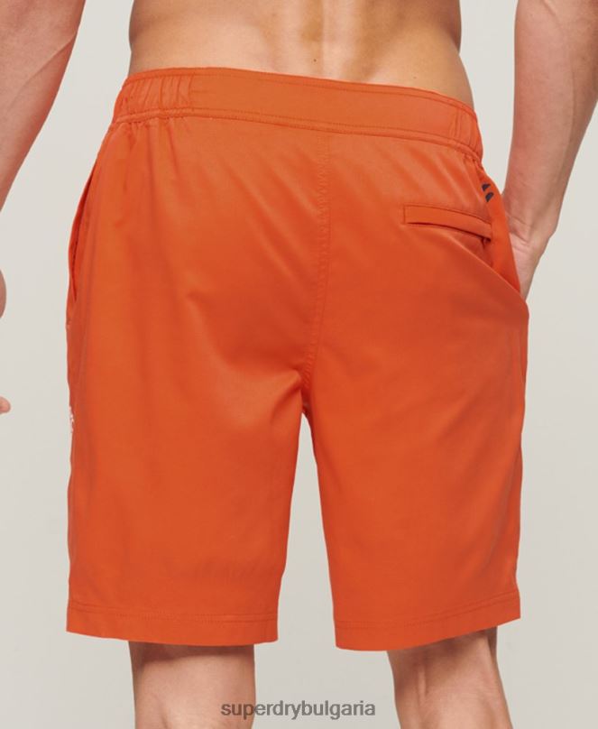 Superdry облекло N00H13 оранжево мъже спортно облекло рециклирани шорти