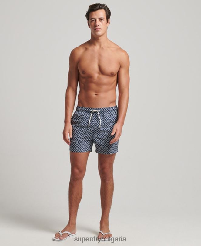Superdry облекло N00H387 военноморски флот мъже рециклирани бански шорти