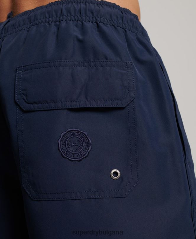 Superdry облекло N00H389 военноморски флот мъже поло рециклирани бански шорти
